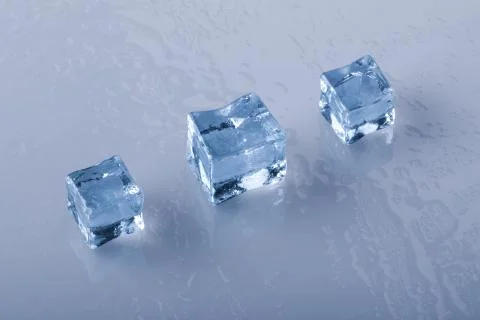 Ice cubes set Stock Photos