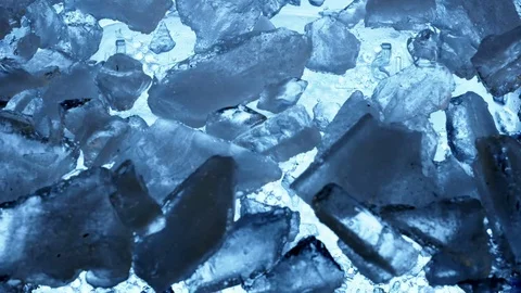 Ice cubes in slow motion Stock Footage 69862422