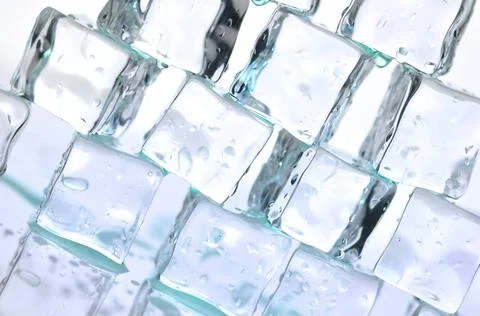 Ice cubes a stack of ice cubes , close up for background Copyright: xZoona... Stock Photos