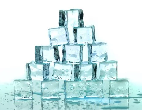 Ice cubes a stack of ice cubes on a white background Copyright: xZoonar.co... 스톡 사진