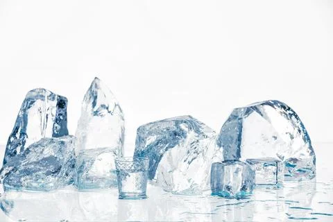 Ice cubes on the table Stock-Fotos