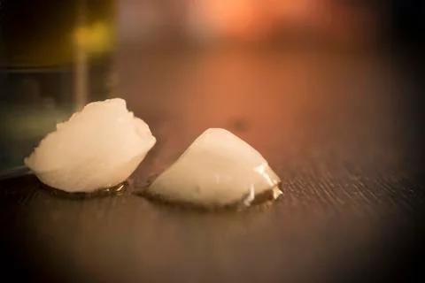 Ice Cubes on a Table Stock Photos
