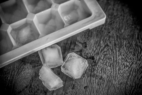 Ice Cubes on a Table Stock Photos