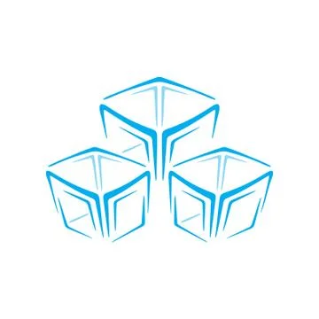 Ice cubes vector icon Stock-Illustration