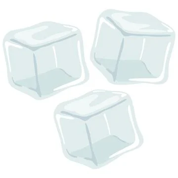 Ice cubes. Vector illustration. Stock Illustration