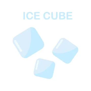 Ice cubes, vector illustration Stock Illustration