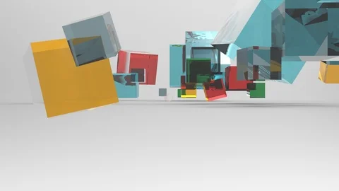 Ice cubes on white background. Stock Footage 91109630