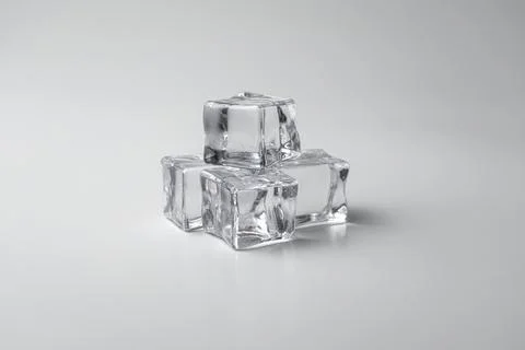 Ice cubes on a white background isolate 스톡 사진
