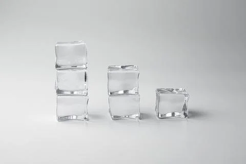 Ice cubes on a white background isolate Stock-Fotos