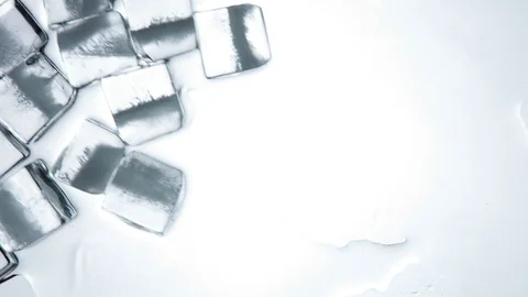 Ice cubes on white Stock Footage 91067749