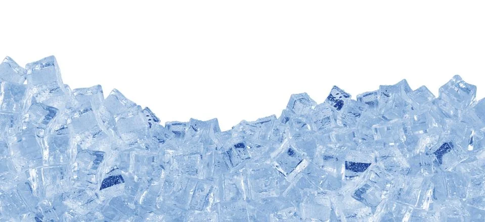 Ice cubes on white Foto stock