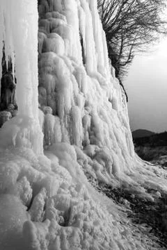 Ice curtain Stock Photos