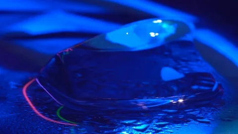 Ice in deep black shadow environment Stock Footage 106829134