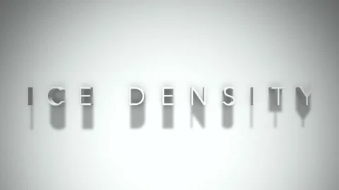 Ice density 3D title animation with shadows on a white background Stock Footage 297217591