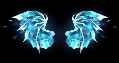 Ice dragon wings Stock Illustration