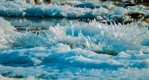 Ice drift on the Amur river 7 Stock Footage 108365638