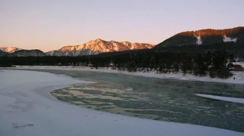 Ice drift Stock Footage 10915098