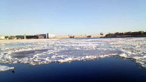 Ice drift Stock Footage