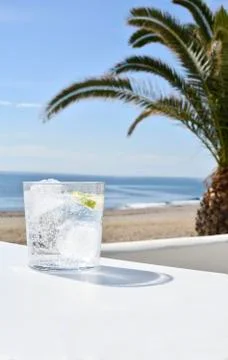 Ice drink on a beach Stock-Fotos