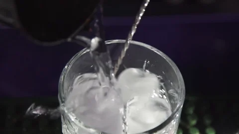 Ice drink being mixed Stock Footage 90123268