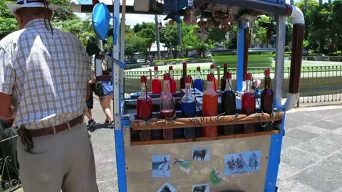 Ice Drink Old Man Syrups Stock Footage 198601706