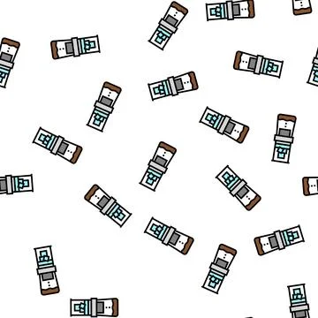 Ice drip coffee maker vector seamless pattern イラスト素材