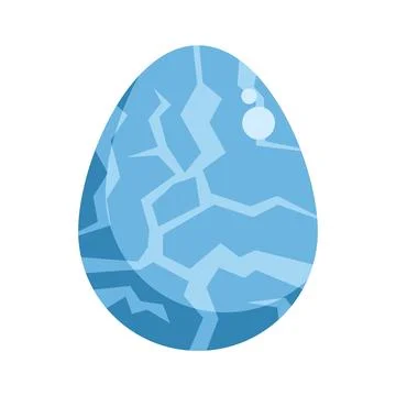 Ice egg hatching with frozen crack texture Stock Illustration