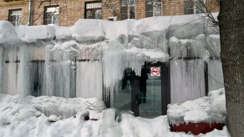 Ice facade shop restaurant 스톡 동영상 148996633