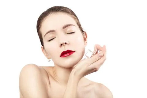 Ice on face Stockfoto's