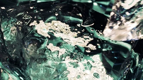 Ice falling down on glass Stock Footage 121689125