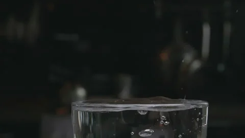 Ice falling into the water Stock Footage 182254381