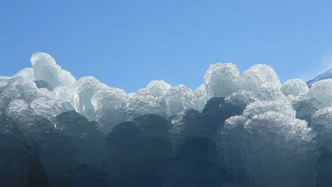 Ice Falls and Mount Fuji Stock-Footage 330149088