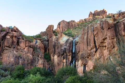 Ice falls in the desert Stock Photos