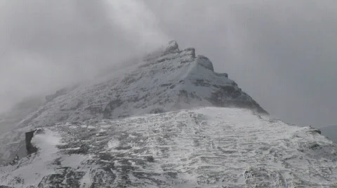 Ice Field Parkway Sharp Peak cloud TL Stock Footage 149135