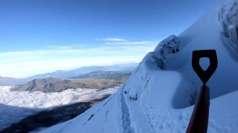 Ice fields on Cotopaxi Stock Footage 140923284