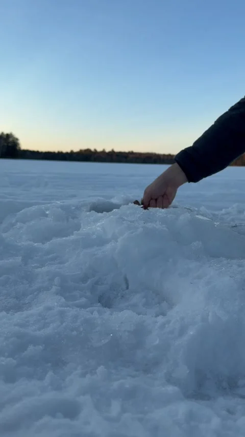 Ice Fishing Video stock 329443753