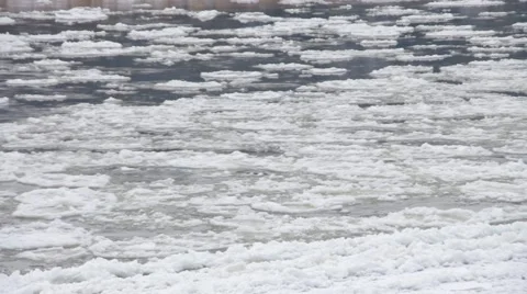 Ice floe in cold winter Stock Footage 57879715