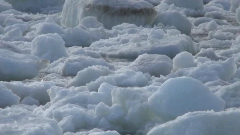 Ice floe drifting on the Arctic Ocean Stock Footage 104850609