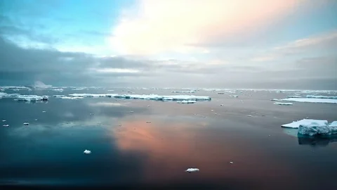 Ice floe floating in the ocean Vídeos de archivo 85862009