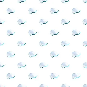 Ice floe pattern on white background for winter concept Illustrazione stock