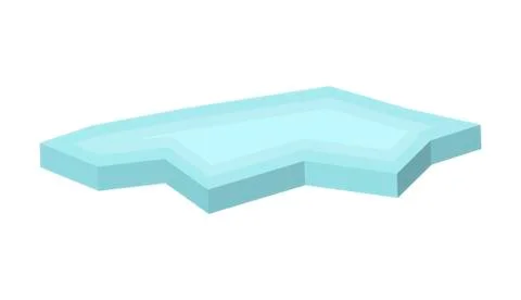Ice floe vector symbol icon design. Stock Illustration
