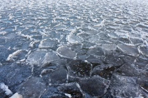 Ice floe winter nature pattern background Stock Photos