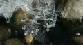 Ice Flowers Small Frosted Creek Frozen Water Pattern Cold Winter Frost River Day HD Footage
