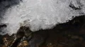 Ice Flowers Texture Frozen Water Crystals Winter Background Xmas Holiday Concept HD Footage