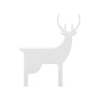Ice forest deer minimalist shape Christmas festive decor realistic vector i.. Stock Illustration