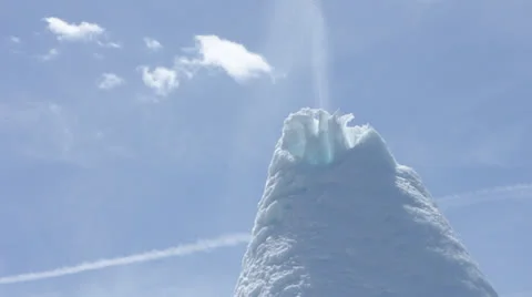 Ice Fountain Stock Footage 22957196