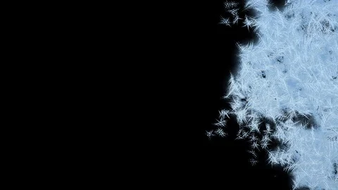 Ice Freezing Animation of the Screen from Right to Left with Alpha. 3D Render Stock Footage 126070667