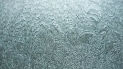 Ice on frozen window Stock Footage 70223102