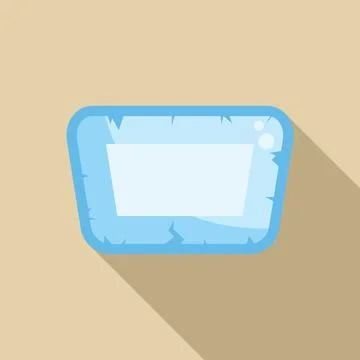 Ice game ui button with cracked border, for creating user interface Stock Illustration