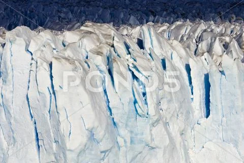 Ice at the glacier perito moreno, national park los glaciares, argentina, pat Stock Photos